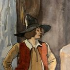 De Gelaarse Kat - Herman Moerkerk (1879-1949) - Watercolour thumbnail 15