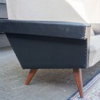 Vintage Jaren 60 Deense Design Bank | Ecru, Zwart, 3-Zits thumbnail 10