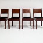 Haagse School Set Eetkamerstoelen Van Muntendam, 1920's thumbnail 6