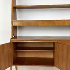 Zweedse Vintage Teak Fineren Boekenkast thumbnail 8