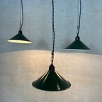 3X Industriële Hanglamp – Groene Emaille thumbnail 4