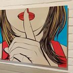 Vintage Ikea Pop Art Poster, Sssshhh, Deborah Azzopardi thumbnail 11