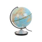 Verlichte Wereldbol Lamp 1970 Standaard Globe Nederlands Gdp Italië thumbnail 2