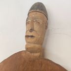 Zeer Groot Asmat Houten Oorlogs Schild (Papoea-Nieuw-Guinea) H:186Cm Papua New Guinea Aboriginal Art thumbnail 9