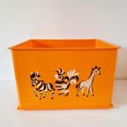 Jaren 70 Oranje Speelgoed Bak Box thumbnail 4