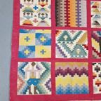 Vintage Kelim Abstracte Kleurrijk Bohemien Wandkleed '60 thumbnail 5
