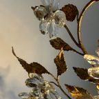 2 Beschikbaar ! 2 Italiaanse Bloemen Plafonieres Echte Vintage Toppers ! Kristal thumbnail 4
