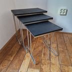 Vintage Jaren 60 Nesting Tables, Unieke Set Van 3 thumbnail 3