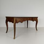 Louis Xv Dubbelzijdig Mahonie En Palissander Plat Bureau thumbnail 7
