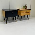 Set Midcentury Nachtkastjes Vintage Jaren 60 thumbnail 3