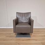 Jori Kubolo Draaifauteuil - Taupe Bruin - Leder - Design thumbnail 2