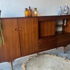 Retro Vintage Mid-Century Dressoir,High-Board,Wandkast Xl thumbnail 12