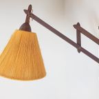 Vintage Fog & Mørup Teak Wandlamp Schaar Lamp Rope '50 Deens thumbnail 13