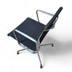 Ea 107 / 108 Alu- S / Eames / Vitra Office Chair / Black Hupsak Fabric / Chrome Frame thumbnail 14