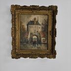 19th-century Oil Painting – City Gate Of Harderwijk, The Netherlands thumbnail 2