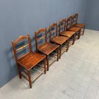 Set Van Zes Oude Engelse Keukenstoelen thumbnail 6