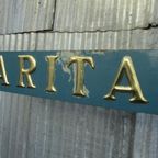Marita, 2 X Vintage Metalen Naamborden Van Schip, Boot thumbnail 9