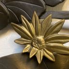 Bronzen Wanddecoratie Met Lelies En Kikkers, 75 Cm Breed thumbnail 4