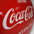 Emaille Reclamebord Coca-cola Ronde Button Van Langcat Bussum thumbnail 4