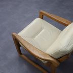 Lounge Chair With Ottoman In Leather By Poul Jeppesen For Holstebro Denmark, 1970S thumbnail 11