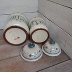 Set Van 2 Keramische Italiaanse Voorraad/Kruidenpotten. thumbnail 6