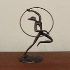 Vintage Bronzen Beeldje Ballerina 1/6 Hoepel | 00857 thumbnail 2