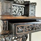 Antiek Chinees Padouk Houten Bureau thumbnail 12