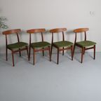 4X Vintage Deens Design Eetkamerstoelen - Henning Kjærnulf, Jaren '60 | 01274 thumbnail 13