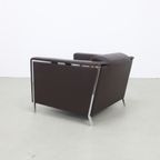 Lounge Chair “Steel” In Leather And Steel By Moroso, 2000S thumbnail 6