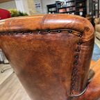 Vintage Schapenleren Fauteuil Lounge Atelier Cognac Bruin thumbnail 7