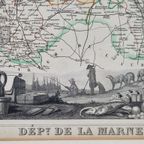 Set Levasseur Wijnkaart La Marne & Cote D'or Ets Lijst 1852 thumbnail 14