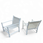 2 X Plastic / Pvc Pipe / Mesh / Indoor / Outdoor Chairs / 1970s thumbnail 13