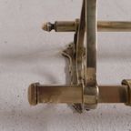 Messing Art Deco Wandkapstok, 136 Cm Breed thumbnail 11