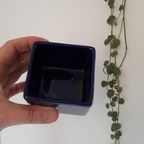 Vintage Bloempotje Bloempot Potje Keramiek Blauw Potje thumbnail 3