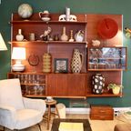 Vintage Scandinavische Teakhouten Wandkast thumbnail 4