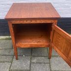 Eiken Bijzettafel - 1 Deurs Kastje 69 Cm Hoog, 62 Cm Breed thumbnail 3