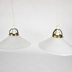 Ikea - T 608 - Messing - Opaalglas - Hanglampen (2) - 3E Kwart 20E Eeuw thumbnail 5