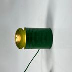 Vintage Groene Tin Can Lamp, Ad Van Berlo, Vrieland Design, 1980's thumbnail 4
