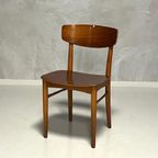 Deense Eettafelstoelen 2X Vintage Teakhout Deens Prijs P/St thumbnail 2