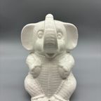 Vintage Bloempot Olifant Wit Motief thumbnail 7