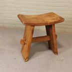 Vintage Japandi Stijl Houten Kruk thumbnail 8