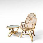 Vintage Design Rotan Fauteuil , Rohé Noordwolde, 1960s thumbnail 4