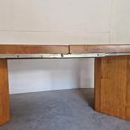 Vintage Massief Houten Uitschuifbare Eettafel Xl Design thumbnail 5