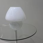 Vintage Ronde Bijzettafel - Wit, Glas Jaren '70 thumbnail 8