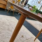 Vintage Coffee Table Rond Notenhout Opal Design thumbnail 10