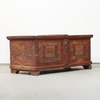 Antieke Beschilderde Bruidskist 1854 thumbnail 3