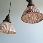 Lot De 3 Suspensions "Gal" En Verre Mercurisé, Années 1930 thumbnail 11