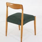 Set Van 4 Deense Stoelen Eetkamerstoelen 'bjerremose' Vintage Reupholstered thumbnail 9