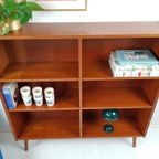 Vintage Deense Wandkast Boekenkast Teak Fineer thumbnail 4