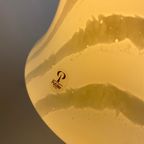Witglazen Peill En Putzler Paddenstoel Tafellamp Met Zebraprint 1970 thumbnail 8